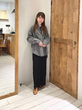「PUAL CE CIN（ピュアルセシン）の【Du noir】デニムブラウス（シャツ/ブラウス）」を使った、Honokaさん（レディース・157cm）の秋コーディネート