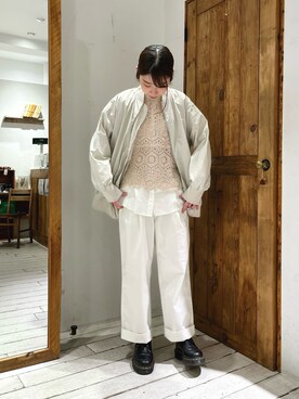 「PUAL CE CIN（ピュアルセシン）のアイテム（ブルゾン）」を使った、Honokaさん（レディース・157cm）の春コーディネート