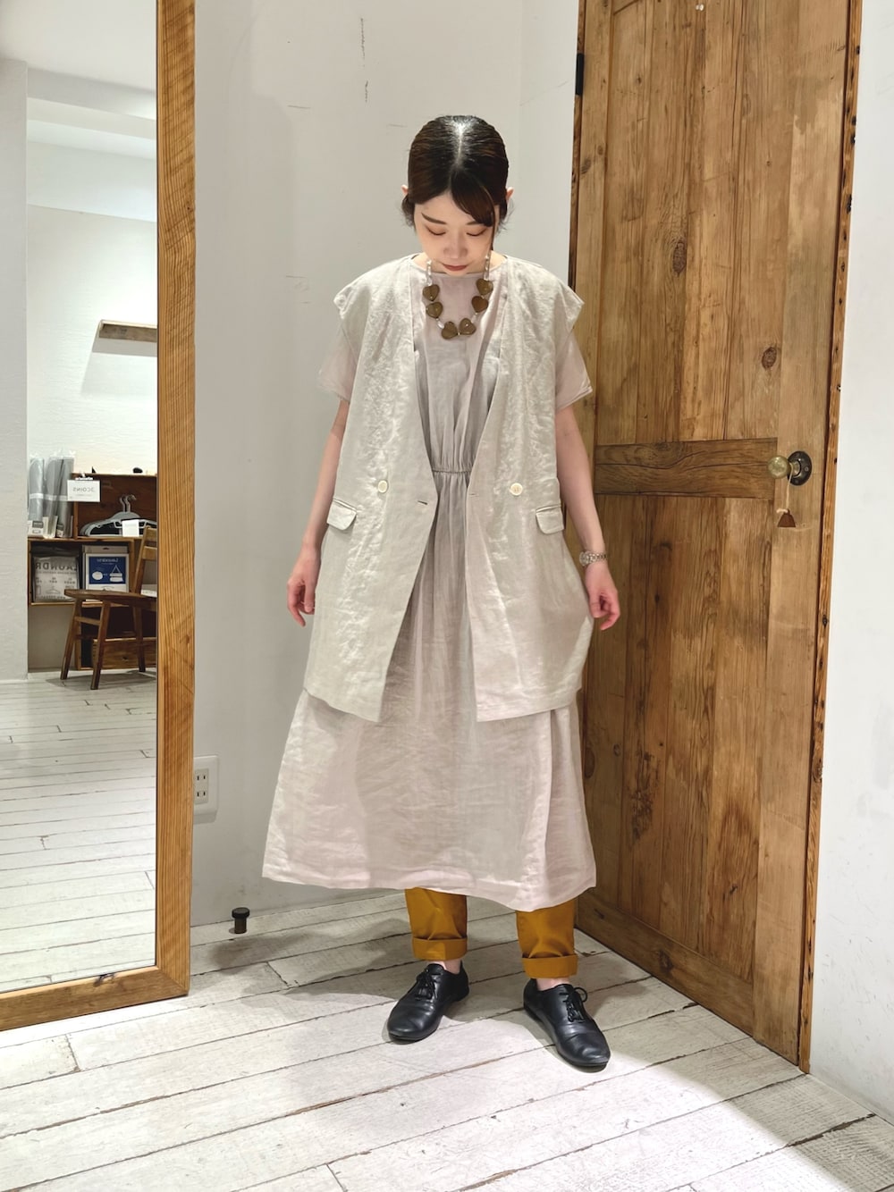 ピュアルセシン　麻キャンバスジレベスト PUAL CE CIN（ピュアルセシン）の「リネン／麻キャンバス