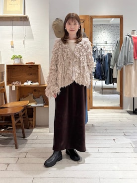 「アイテム（カーディガン/ボレロ）」を使った、Honokaさん（レディース・157cm）の秋コーディネート