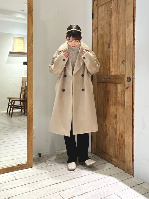 ファンシーモッサビッグカラーコート（その他アウター）｜PUAL CE CIN  