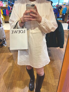 「秋トレンド2021」｜「アイテム（チュニック）」を使った、ririさん（レディース・163cm）の秋コーディネート