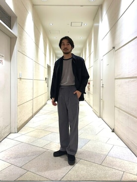 「Scye（サイ）のアイテム（パンツ）」を使った、Kazunariさん（メンズ・179cm）の夏コーディネート