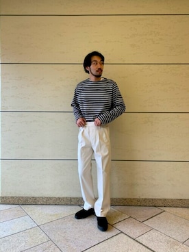 「Scye（サイ）のアイテム（パンツ）」を使った、Kazunariさん（メンズ・179cm）の秋コーディネート