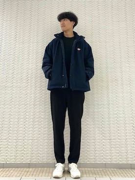 「スラックス」｜「アイテム（その他アウター）」を使った、ショウゴさん（メンズ・182cm）の秋コーディネート