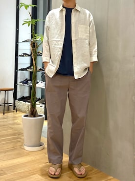 「URBAN RESEARCH DOORS（アーバンリサーチドアーズ）のアイテム（シャツ/ブラウス）」を使った、ショウゴさん（メンズ・182cm）の夏コーディネート