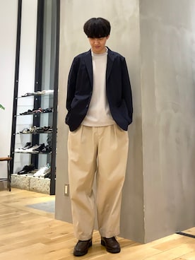 「FORK&SPOON」｜「アイテム（スーツジャケット）」を使った、ショウゴさん（メンズ・182cm）の春コーディネート