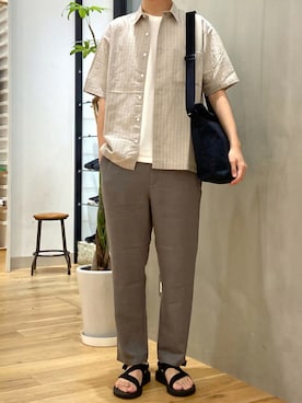 「Chaco（チャコ）のアイテム」を使った、ショウゴさん（メンズ・182cm）の夏コーディネート