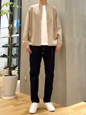 「グラミチ」｜「アイテム（その他アウター）」を使った、ショウゴさん（メンズ・182cm）の春コーディネート