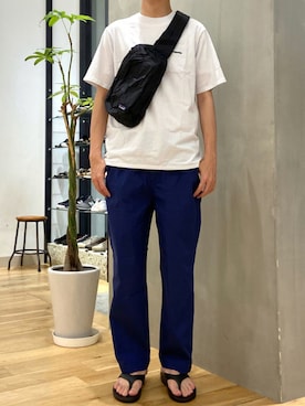 「OOFOS（ウーフォス）のOOFOS　Ooriginal（サンダル）」を使った、ショウゴさん（メンズ・182cm）の夏コーディネート