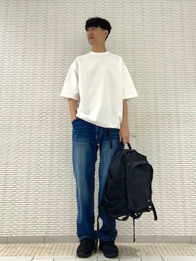 「アイテム（バックパック/リュック）」を使った、ショウゴさん（メンズ・182cm）の夏コーディネート