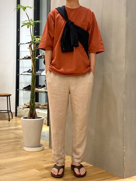 「OOFOS（ウーフォス）のOOFOS　Ooriginal（サンダル）」を使った、ショウゴさん（メンズ・182cm）の夏コーディネート