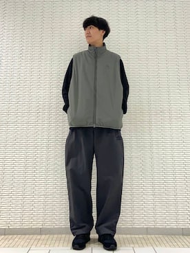 「アイテム（ダウンベスト）」を使った、ショウゴさん（メンズ・182cm）の秋コーディネート