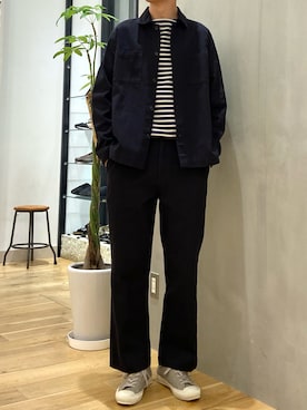 「秋トレンド2021」｜「アイテム（デニムジャケット）」を使った、ショウゴさん（メンズ・182cm）の秋コーディネート