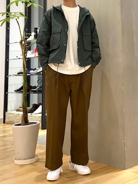 「チョコ色に染まれ」｜「アイテム（マウンテンパーカー）」を使った、ショウゴさん（メンズ・182cm）の冬コーディネート