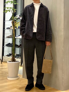 「PENDLETON（ペンドルトン）のアイテム（パンツ）」を使った、ショウゴさん（メンズ・182cm）の秋コーディネート
