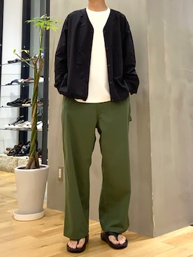 「BURLAP OUTFITTER（バーラップアウトフィッター）のアイテム（ブルゾン）」を使った、ショウゴさん（メンズ・182cm）の夏コーディネート