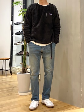 「グラミチ」｜「アイテム（その他）」を使った、ショウゴさん（メンズ・182cm）の冬コーディネート