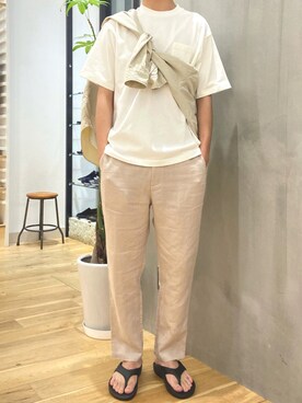 「OOFOS（ウーフォス）のOOFOS　Ooriginal（サンダル）」を使った、ショウゴさん（メンズ・182cm）の夏コーディネート