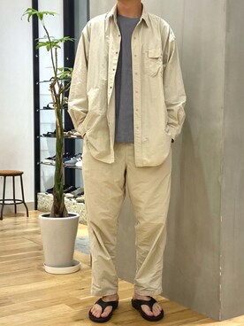 「OOFOS（ウーフォス）のOOFOS　Ooriginal（サンダル）」を使った、ショウゴさん（メンズ・182cm）の夏コーディネート