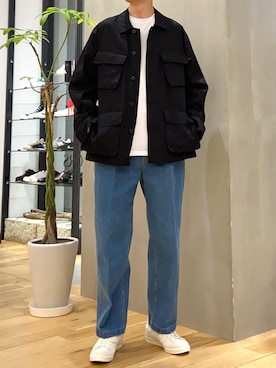 「patagonia」｜「アイテム（ミリタリージャケット）」を使った、ショウゴさん（メンズ・182cm）の春コーディネート
