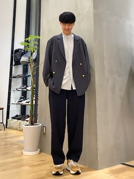 「FORK&SPOON（フォークアンドスプーン）のアイテム（テーラードジャケット）」を使った、ショウゴさん（メンズ・182cm）の春コーディネート