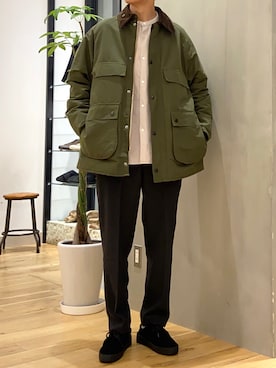 「ネルシャツ」｜「アイテム（その他アウター）」を使った、ショウゴさん（メンズ・182cm）の秋コーディネート