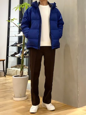 「Wrangler」｜「アイテム（ダウンジャケット/コート）」を使った、ショウゴさん（メンズ・182cm）の冬コーディネート