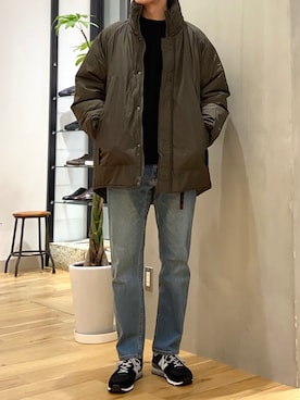 「EKAL（エカル）のアイテム（ブルゾン）」を使った、ショウゴさん（メンズ・182cm）の冬コーディネート