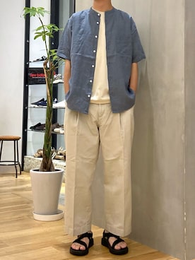 「Chaco（チャコ）のアイテム」を使った、ショウゴさん（メンズ・182cm）の夏コーディネート