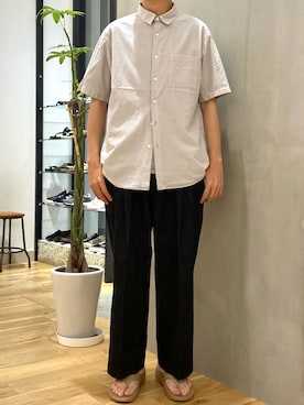 「OOFOS（ウーフォス）のOOFOS　Ooriginal（サンダル）」を使った、ショウゴさん（メンズ・182cm）の夏コーディネート