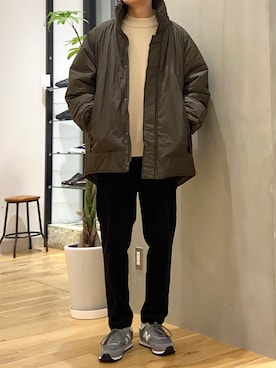 「EKAL（エカル）のアイテム（ブルゾン）」を使った、ショウゴさん（メンズ・182cm）の冬コーディネート
