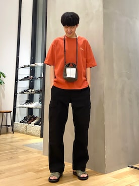 「BURLAP OUTFITTER（バーラップアウトフィッター）のアイテム（ショルダーバッグ）」を使った、ショウゴさん（メンズ・182cm）の春コーディネート