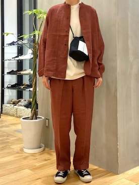 「アイテム（カバーオール）」を使った、ショウゴさん（メンズ・182cm）の春コーディネート