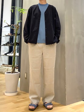 「BURLAP OUTFITTER（バーラップアウトフィッター）のアイテム（ブルゾン）」を使った、ショウゴさん（メンズ・182cm）の夏コーディネート