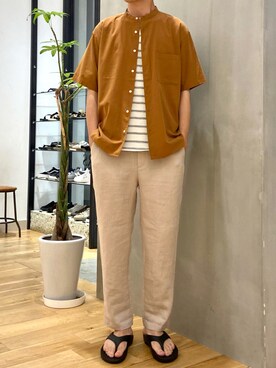 「OOFOS（ウーフォス）のOOFOS　Ooriginal（サンダル）」を使った、ショウゴさん（メンズ・182cm）の夏コーディネート