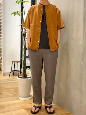 「OOFOS（ウーフォス）のOOFOS　Ooriginal（サンダル）」を使った、ショウゴさん（メンズ・182cm）の夏コーディネート