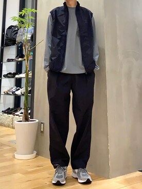 「ナイロンパンツ」｜「アイテム（その他アウター）」を使った、ショウゴさん（メンズ・182cm）の春コーディネート