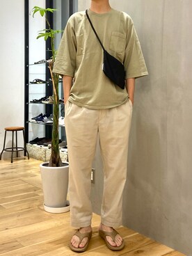 「OOFOS（ウーフォス）のOOFOS　Ooriginal（サンダル）」を使った、ショウゴさん（メンズ・182cm）の夏コーディネート