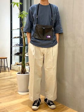 「THE NORTH FACE PURPLE LABEL（ザ ノースフェイス パープルレーベル）のアイテム」を使った、ショウゴさん（メンズ・182cm）の夏コーディネート
