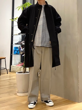 「URBAN RESEARCH DOORS」｜「アイテム（モッズコート）」を使った、ショウゴさん（メンズ・182cm）の冬コーディネート