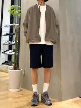 「シャツジャケット」｜「アイテム（その他アウター）」を使った、ショウゴさん（メンズ・182cm）の春コーディネート