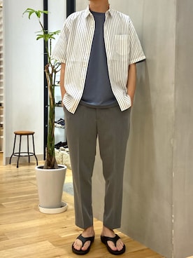 「OOFOS（ウーフォス）のOOFOS　Ooriginal（サンダル）」を使った、ショウゴさん（メンズ・182cm）の夏コーディネート