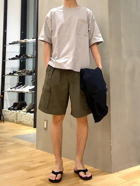 「ショーツ」｜「アイテム（その他アウター）」を使った、ショウゴさん（メンズ・182cm）の春コーディネート