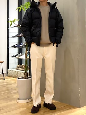 「Wrangler」｜「アイテム（ダウンジャケット/コート）」を使った、ショウゴさん（メンズ・182cm）の冬コーディネート