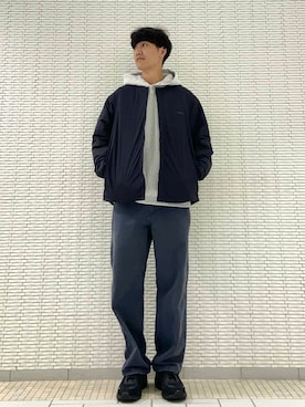 「アイテム（ダウンジャケット/コート）」を使った、ショウゴさん（メンズ・182cm）の秋コーディネート