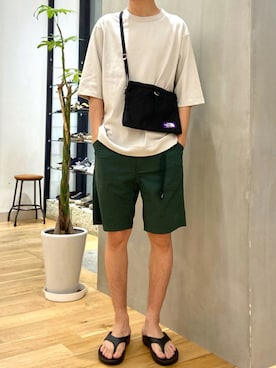 「OOFOS（ウーフォス）のOOFOS　Ooriginal（サンダル）」を使った、ショウゴさん（メンズ・182cm）の夏コーディネート