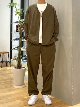 「BURLAP OUTFITTER（バーラップアウトフィッター）のアイテム（ブルゾン）」を使った、ショウゴさん（メンズ・182cm）の夏コーディネート
