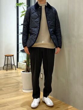 「ジャーマントレーナー」｜「アイテム（その他アウター）」を使った、ショウゴさん（メンズ・182cm）の秋コーディネート