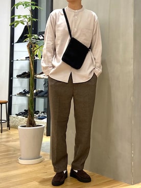 「PENDLETON（ペンドルトン）のアイテム（パンツ）」を使った、ショウゴさん（メンズ・182cm）の秋コーディネート